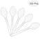 Lavish [ 100- Piece ] Mini Transparent Plastic Spoons Disposable Spoons For Jelly Ice Cream Dessert Appetizer Birthday Party Tableware