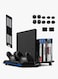 Generic Vertical Cooling Fan Stand With Dual Wired Charging Station For Playstation 4 (Ps4)