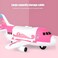 Cargo Aircraft Aeroplane Car Toy with dressing table, bed - Dining table -umbrella many more Play Set Kids- Girls choice Airplane toy with Cargo carrier airplane toy (Pink)