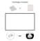 Wownect Projector Screen, 150 inch 16:9 Foldable Anti-Crease 4K Full HD Home Theater Projection Screen For Office Presentation Indoor Outdoor Movie Curtain Gaming Screen