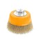 Tolsen,Cup wire brush with nut (INDUSTRIAL),77563,Size: 4"
