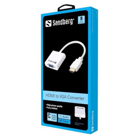 Sandberg HDMI To VGA Converter Adapter White