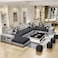 Living Room Sofa - Sofa set - Fashion Fabric Sofa - Combination Set - Cafe Hotel Furniture - Simple Leisure Sofa.GREY