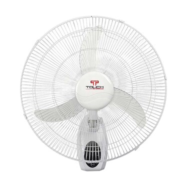 مروحة حائط تاتش بريموت كنترول، 3 سرعات، 18 بوصة - ابيض