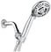 AquaDance High Pressure 6-Setting 4.15" Chrome Face Hand Held Shower Head with Hose for Ultimate Shower Experience! Officially Independently Tested to Meet Strict US Quality & Performance Standards