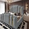 In House Paris Velvet Bed Frame - Queen - 200x140 cm - Gray