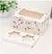 Red Dot Gift 2 Cavities Kraft Paper Cupcake Box With Inserts Cupcake Containers Bakery Cake Carriers For Home Dessert Shop (Marble, 10)
