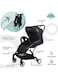 Moon Ultra Lightweight Compact Folding Travel Cabin Pushchair Stroller For Baby, Black