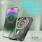 Promate LucidPack-10 Premium 10000mAh Transparent Battery Pack 15W Magnetic Charging 20W USB-C Power Delivery Port Over Charging Protection for iPhone 13/14/15