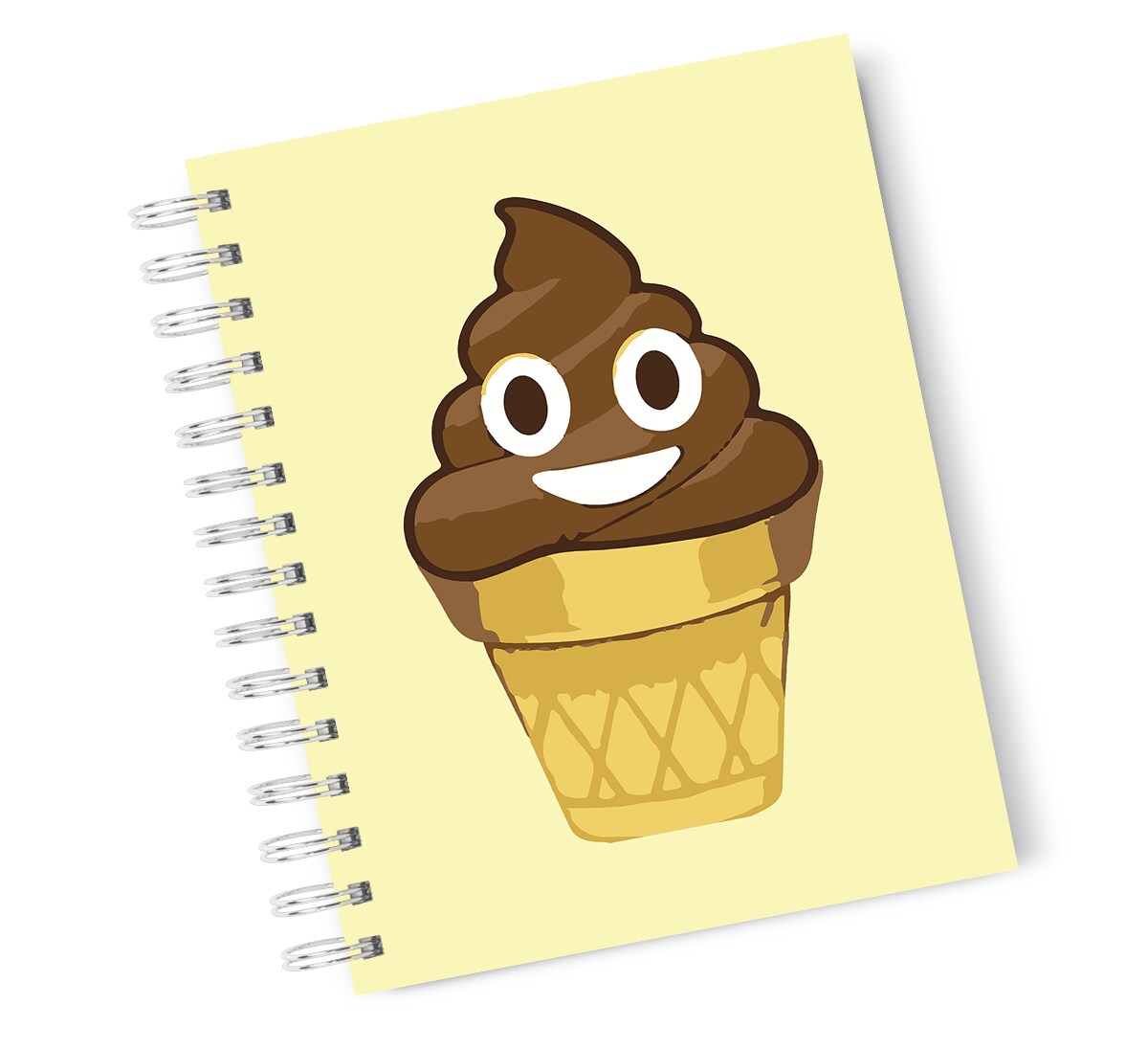 Buy Loud Universe Hardcover Notebook Icecream Poop Emoji Spiral ...