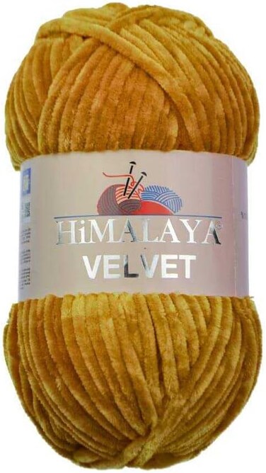 Himalaya Velvet, 100% Polyester, for Knitting Crochet, Chenille Knitting Yarn, Fluffy Yarn, Clothing, Baby Blankets, Each Skeins/Balls 100 g, 131 Yards 2 Skeins/Balls (90030)
