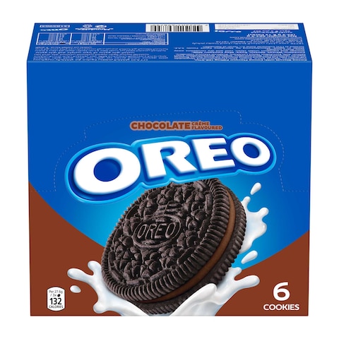 Oreo 6 Cookies Chocolate Cream Filled - 52.5 gm - 12 Pieces