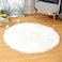 Generic Yunou Round Faux Fur Rug For Living Room And Bedroom Carpets (1.31 Feet Diameter White)