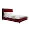 In House Las Palmas Velvet Bed Frame - Queen - 200x160 cm - Burgundy