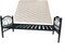Karnak Heavy Duty Single Metal Steel Bed With Medicated Mattress Dimension 90x190 Centimeters Black