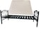 Karnak Heavy Duty Single Metal Steel Bed With Medicated Mattress Dimension 90x190 Centimeters Black