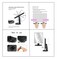 Lavish LED Makeup Mirror Touch Screen With 16 LED Lights Bright Adjustable Operated Stand [1-Unit, Pink]