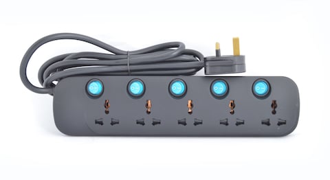 Terminator Brand Universal Power Extension Socket - 5 way 5M