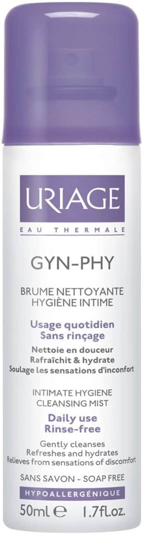 Uriage Gyn-Phy Intimate Hygiene Cleansing Mist Spray, 50 ml