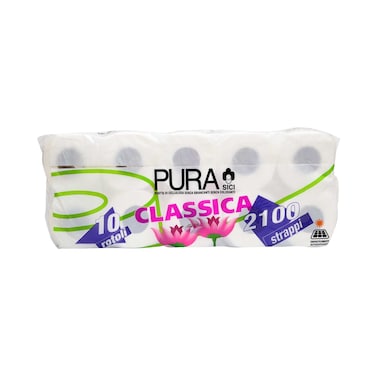 Pura Toilet Paper 2 Ply, 10 Rolls