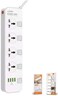 LDNIO Power Socket 4 Sockets &amp;4 USB Eu Plug, Universal Plug 10A 2500W Extension Power Socket Power Strip