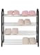 Generic 4-Tier Shoe Organizer Rack Silver/Black