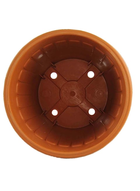 Set Of 3 Indoor And Outdoor Plastic Round Flower Pot With Drainage Holes And Saucer For Gardens