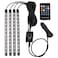 Generic-Cigarette Car LED Strip Light, 4pcs 36 LED DC 12V Multicolor Music Car Interior Light LED Under Dash Lighting Kit with Sound Active Function &amp; Wireless Remote Control