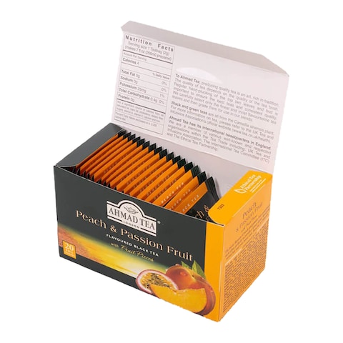 Ahmad Tea&#39;s Peach &amp; Passion Fruits Flavoured Black Tea - 20 Count