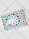 Lowha Decorative Acrylic Serving Tray With Gold Metal Handles And Wall Design 20x30 cm