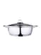 Serenk Stainless Steel 2.64 Quarts Modernist Saute Pan With Encapsulated Bottom And Induction Cookware Silver 24cm
