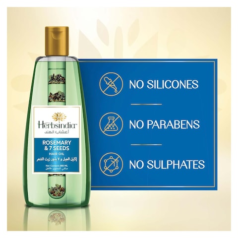 Herbsindia Rosemary and 7 Herbal Seeds Hair Oil - 280 ml