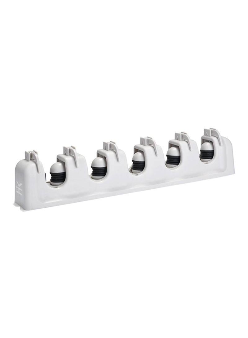 Generic - Mop And Broom Holder Wall Mount White 41x6x8centimeter