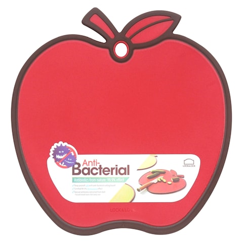 Lock &amp; Lock Anti-Bacterial Character Cutting Board Apple CSC551 Red