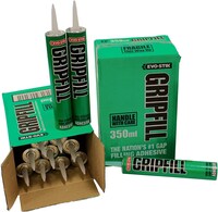 EVO-STIK GRIPFILL Gap Filling Adhesive, Bonds any surface, Colour: Buff, 12x 310ml