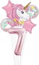 Party Time Pink Unicorn 7th Birthday Balloon Decorations, Foil Balloon Set Pack of 6 - Number 7 Rose Gold Number Foil Balloon 40" Unicorn Theme 7th Birthday Decoration Supplies