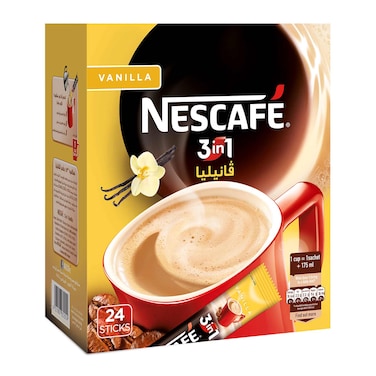 Nescafe 3 In 1 Vanilla Instant Coffee - 18 gram - 24 Sachet