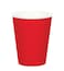 Party Time 24-Piece Red Poly Paper Hot And Cold Paper Cups 9ounce
