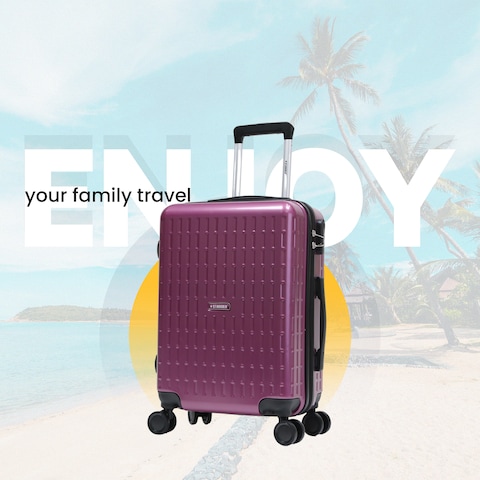 STARGOLD ABS+PC Spinner Wheels Trolley Single Luggage Number Lock Smart Carry On Suitcase 20 Inches