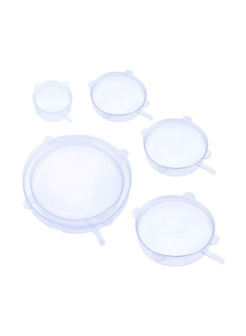 Generic - 6-Piece Food Silicone Saran Wrap Cover Lid 6PFS Clear