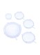 Generic - 6-Piece Food Silicone Saran Wrap Cover Lid 6PFS Clear