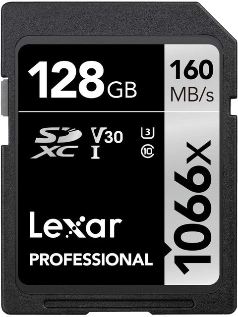 Lexar Professional 1066X 128GB SDXC UHS-I Card Silver Series, Up To 160MB/S Read, For DSLR And Mirrorless Cameras (Lsd1066128G-Bnnnu)