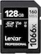Lexar Professional 1066X 128GB SDXC UHS-I Card Silver Series, Up To 160MB/S Read, For DSLR And Mirrorless Cameras (Lsd1066128G-Bnnnu)