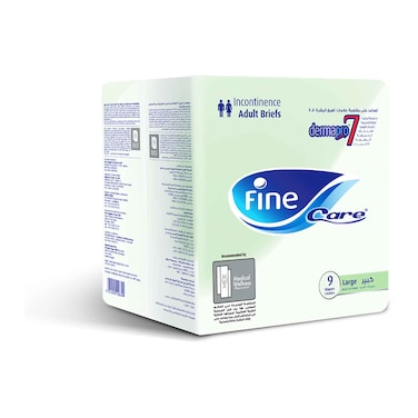 Fine Care Unisex Diapers For Adult, Large - 9 Diapers