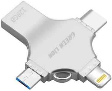 Green Lion 4 In 1 64GB USB Flash Drive With USB-A, Type-C, Lightning And Mirco USB Compatible With All Smart Devices - USB Flash Drive