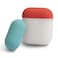 Ozone - Duo Series AirPod Case with Portable Keychain Silicone Cover for AirPod 1/Airpod 2 - White