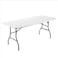 LANNY Heavy Duty Folding Plastic Table ZK180 Portable Centerfold Ideal for Crafts Inside/Outside Indoor/Outdoor Waterproof Sunproof Events Application Convenient Carry Handle 6-person White