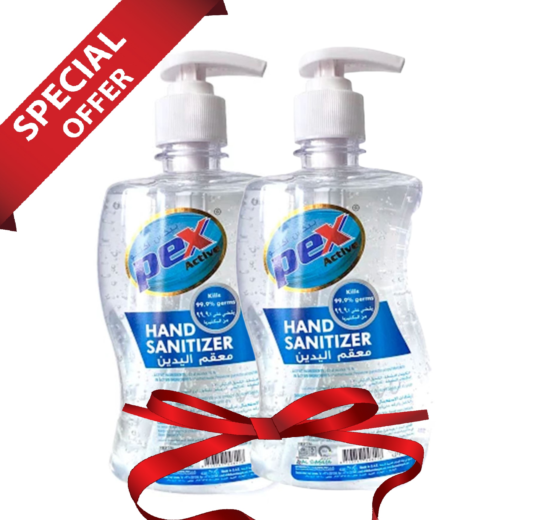 Buy Pex Active Hand sanitizer 500ml (2 bottles) Online | Carrefour UAE
