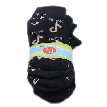 TIKTOK PRINTED ANKLE SOCKS 3PC PK