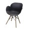 Jilphar Furniture Fiber Plastic Dining Room Chair with Armrest - Black - JP1271A